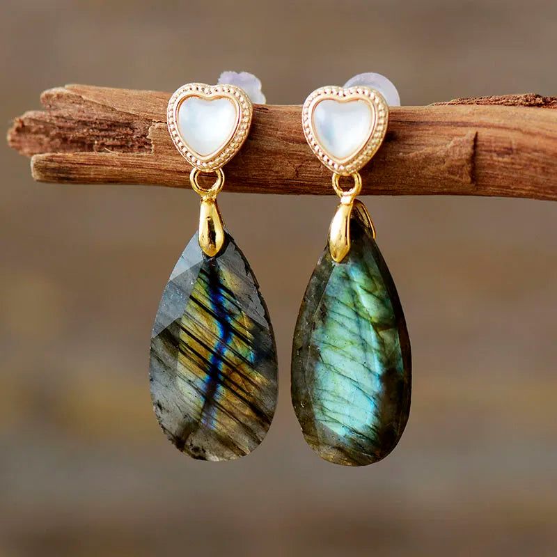 Teardrop Heart Women Dangle Earrings - DKLOR -  -  