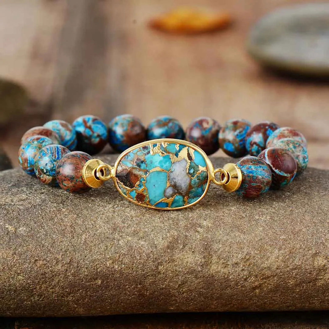 Tibetan Bronzite Stone Bracelet - DKLOR -  -  