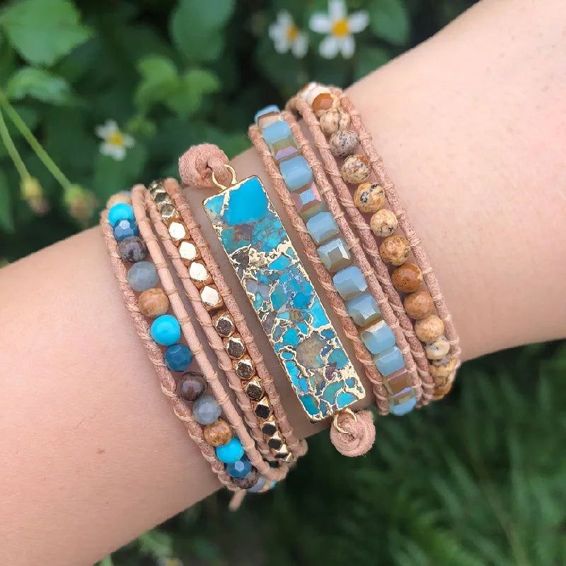 Turquoise Treasure Wrap Bracelet - DKLOR -  -  