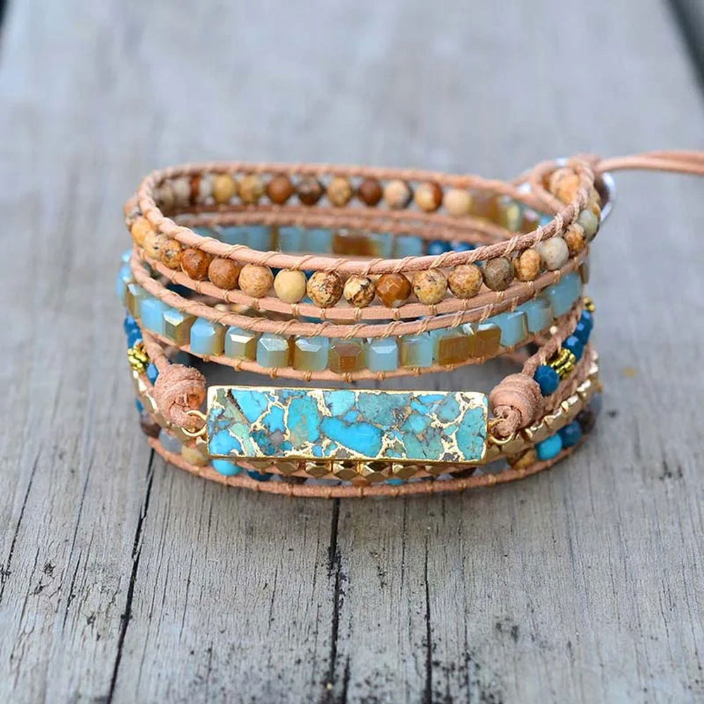 Turquoise Treasure Wrap Bracelet - DKLOR -  -  