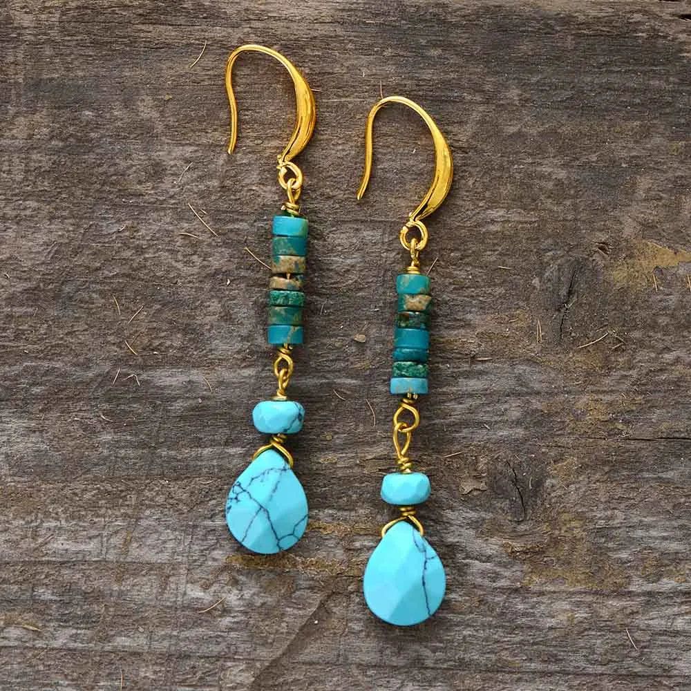 Turquoise Treasures Earring - DKLOR -  -  