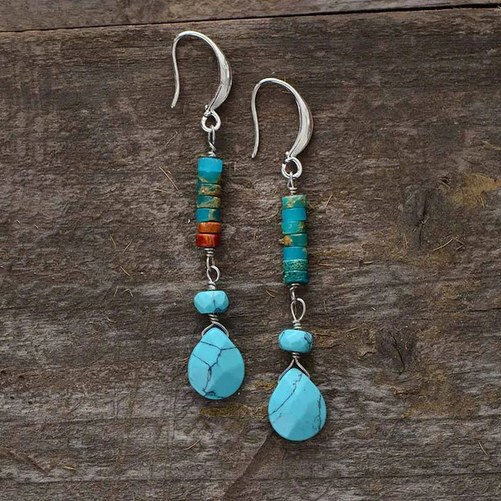 Turquoise Treasures Earring - DKLOR -  -  