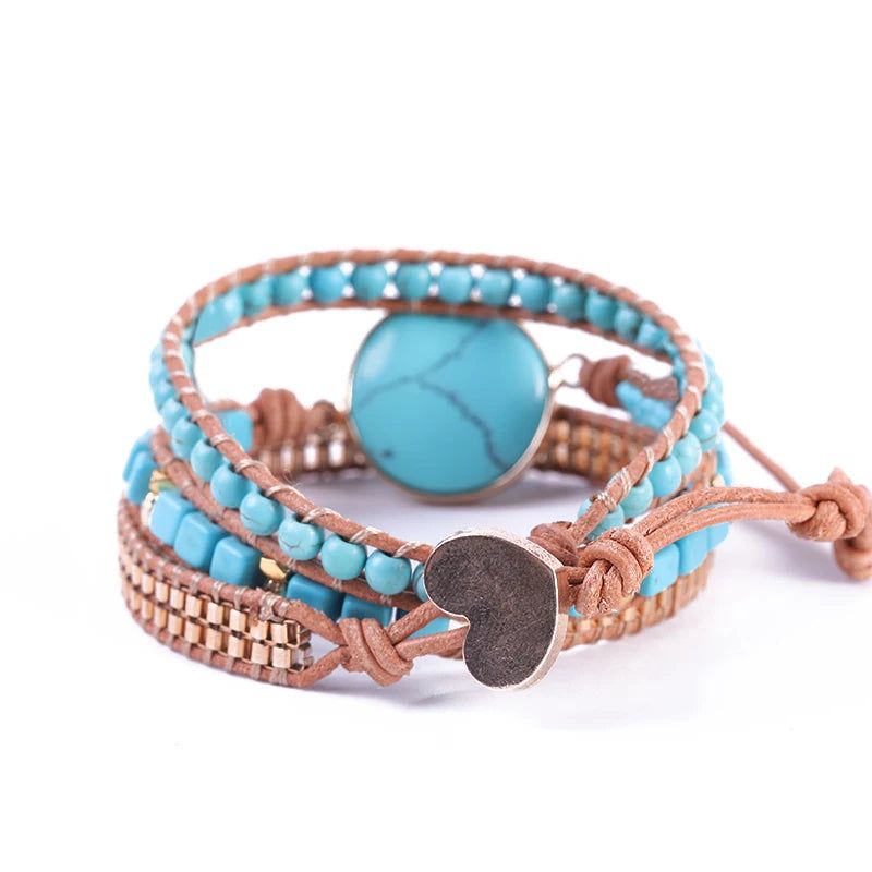 Urquoise Luxe Leather Bracelet - DKLOR -  -  