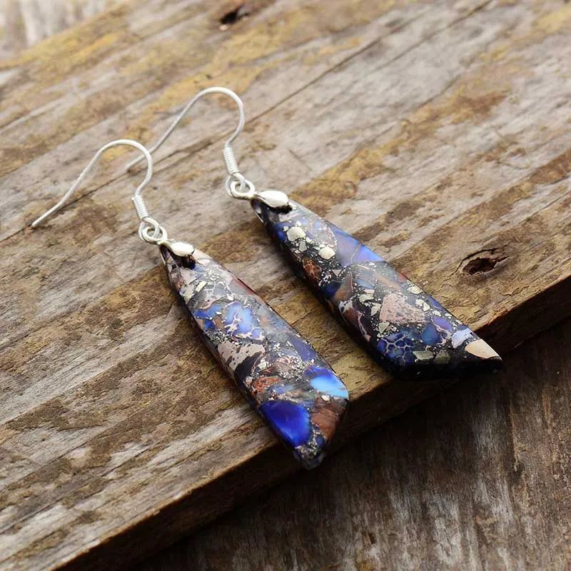 Vibrant Jasper's Stone Earrings Collection - DKLOR -  -  