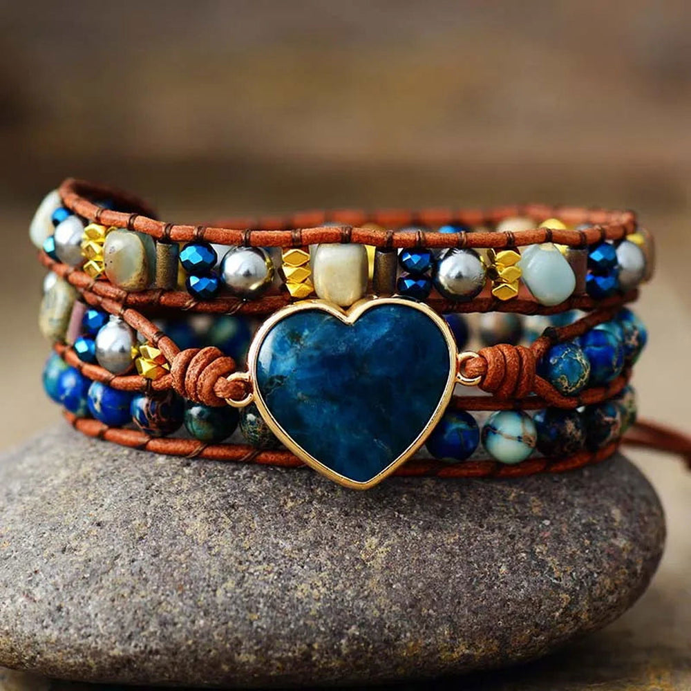 Vintage Heart Apatite Bracelets - DKLOR -  -  