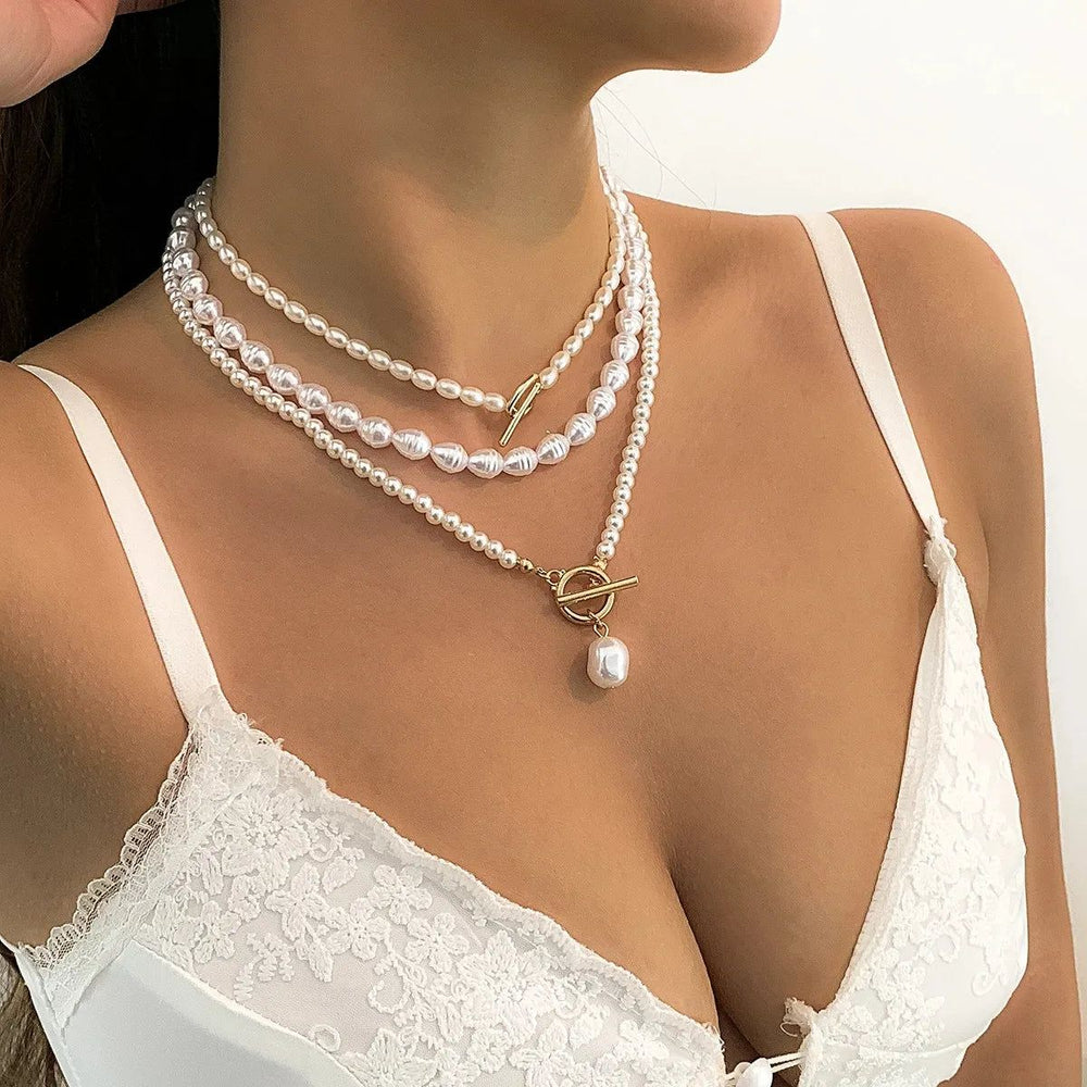 Vintage Pearl Heart Necklaces Collection - DKLOR -  -  