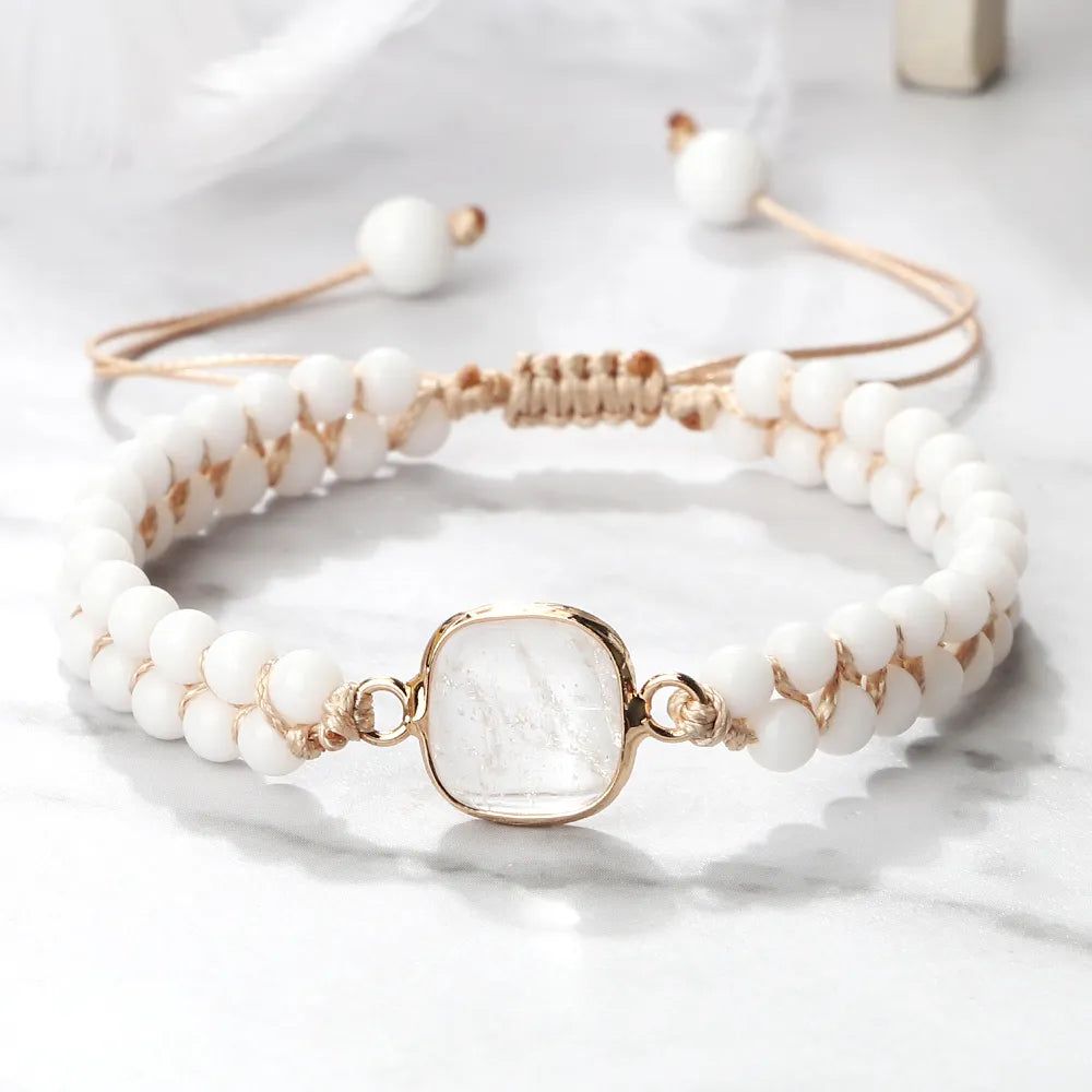 White Stone Shapes Bracelet - DKLOR -  -  