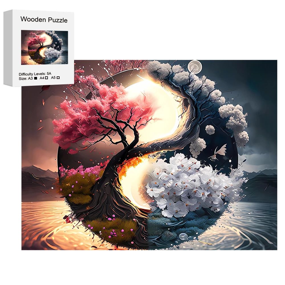 Yin-Yang Tree Life Puzzle Art - DKLOR -  -  