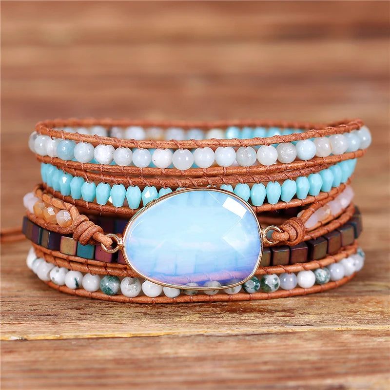 Yoga OpalBeads 5 Wrap Bracelet - DKLOR -  -  